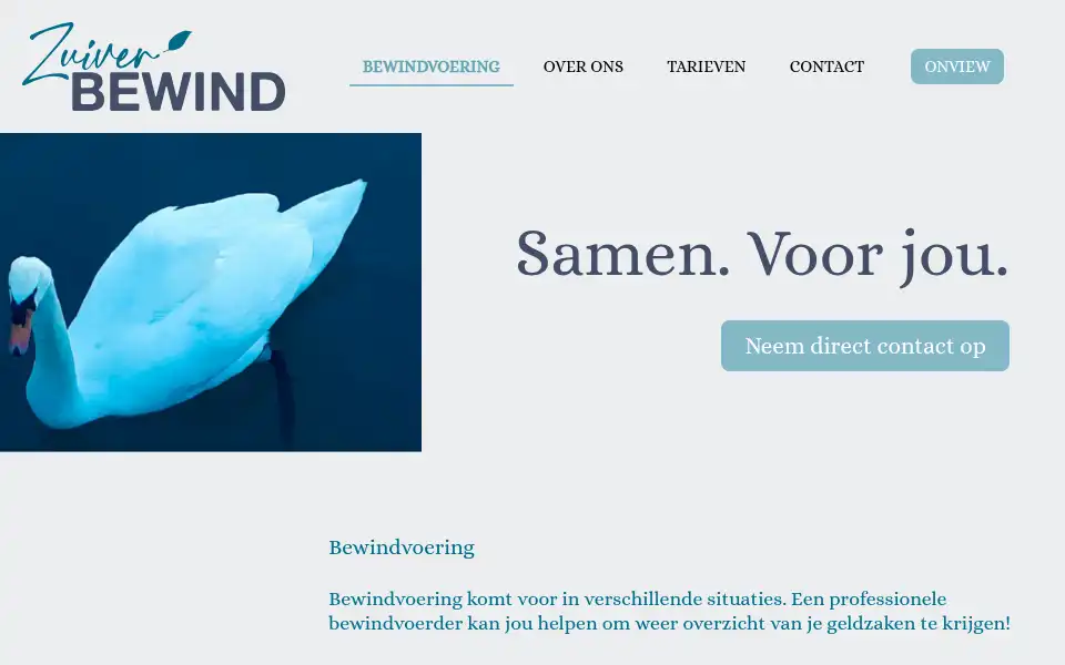 Screenshot of zuiverbewind.nl