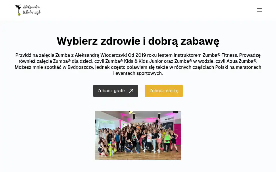 Screenshot of zumbabydgoszcz.pl