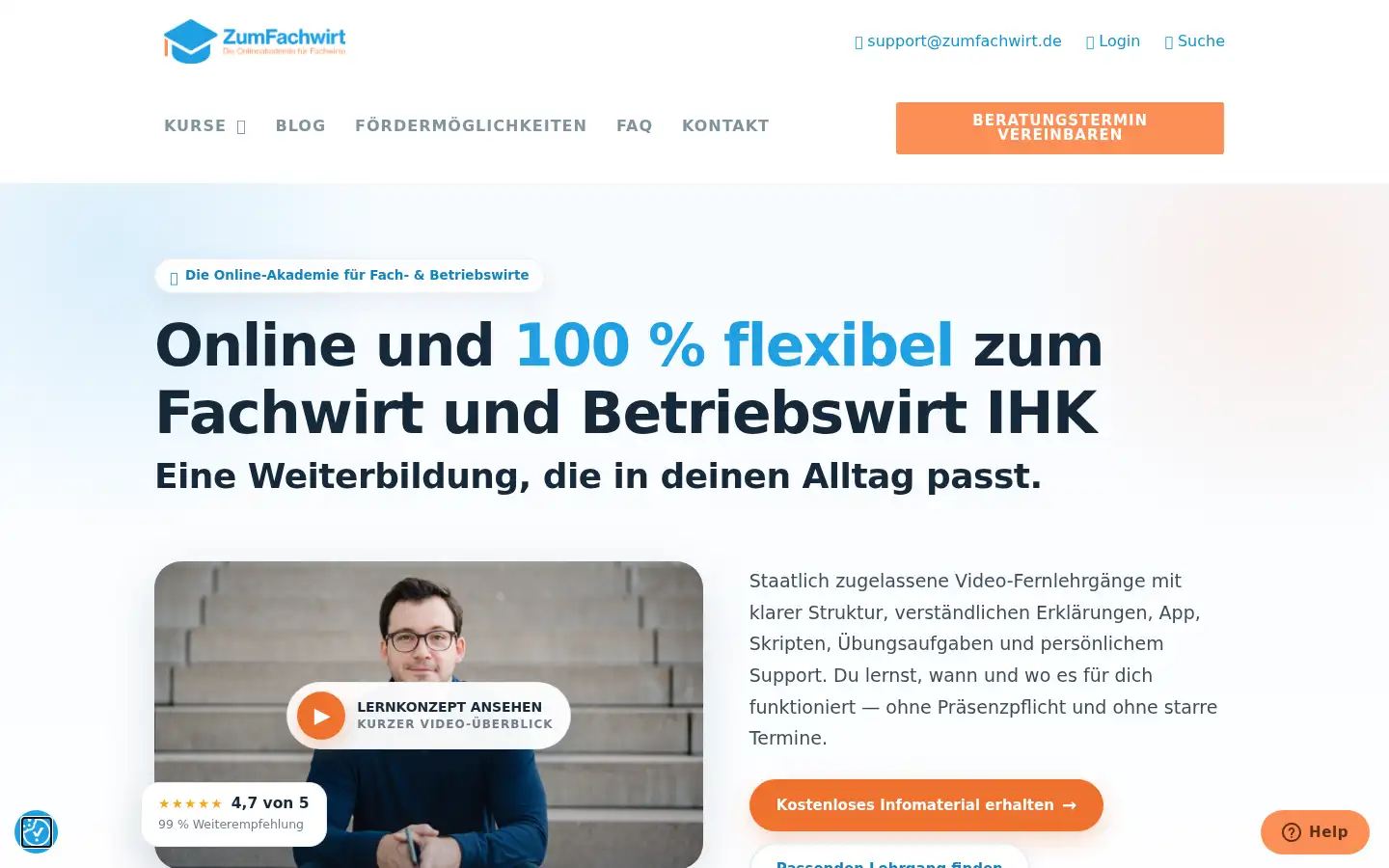 Screenshot of zumfachwirt.de
