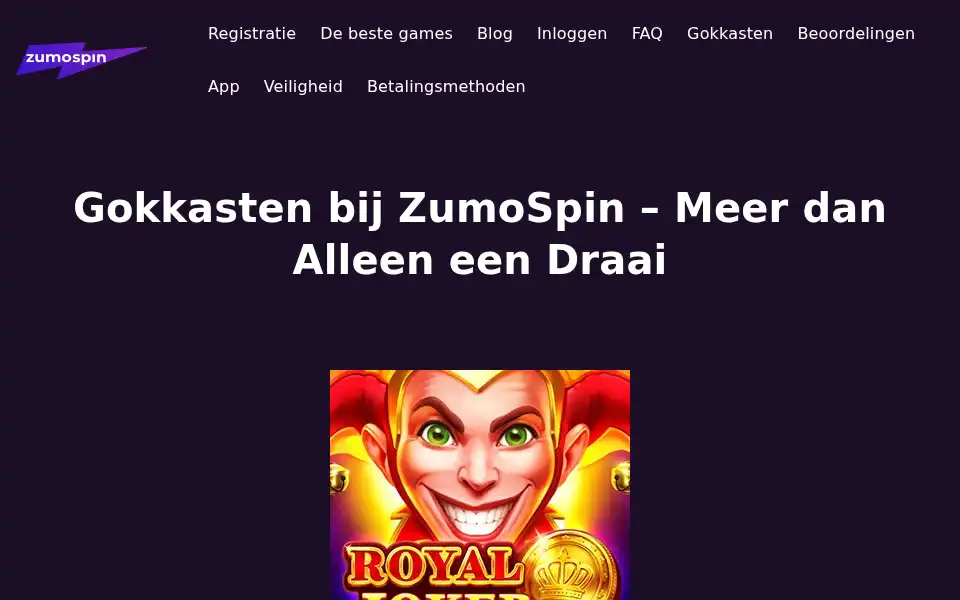Screenshot of zumospins.com