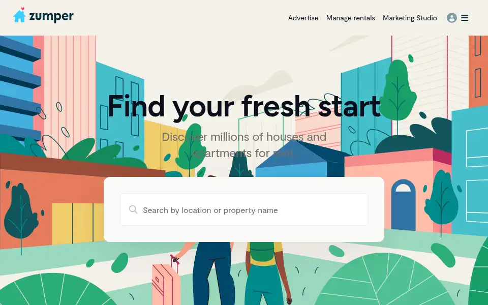 Screenshot of zumper.com