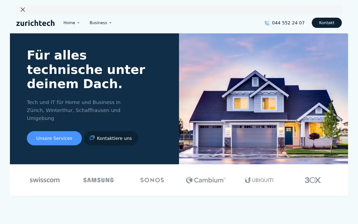 Screenshot of zurichtech.ch