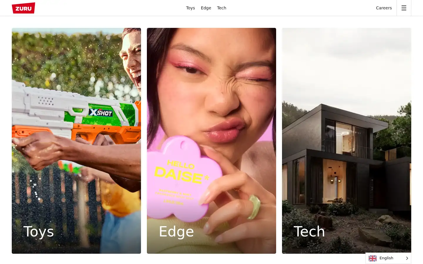 Screenshot of zuru.com