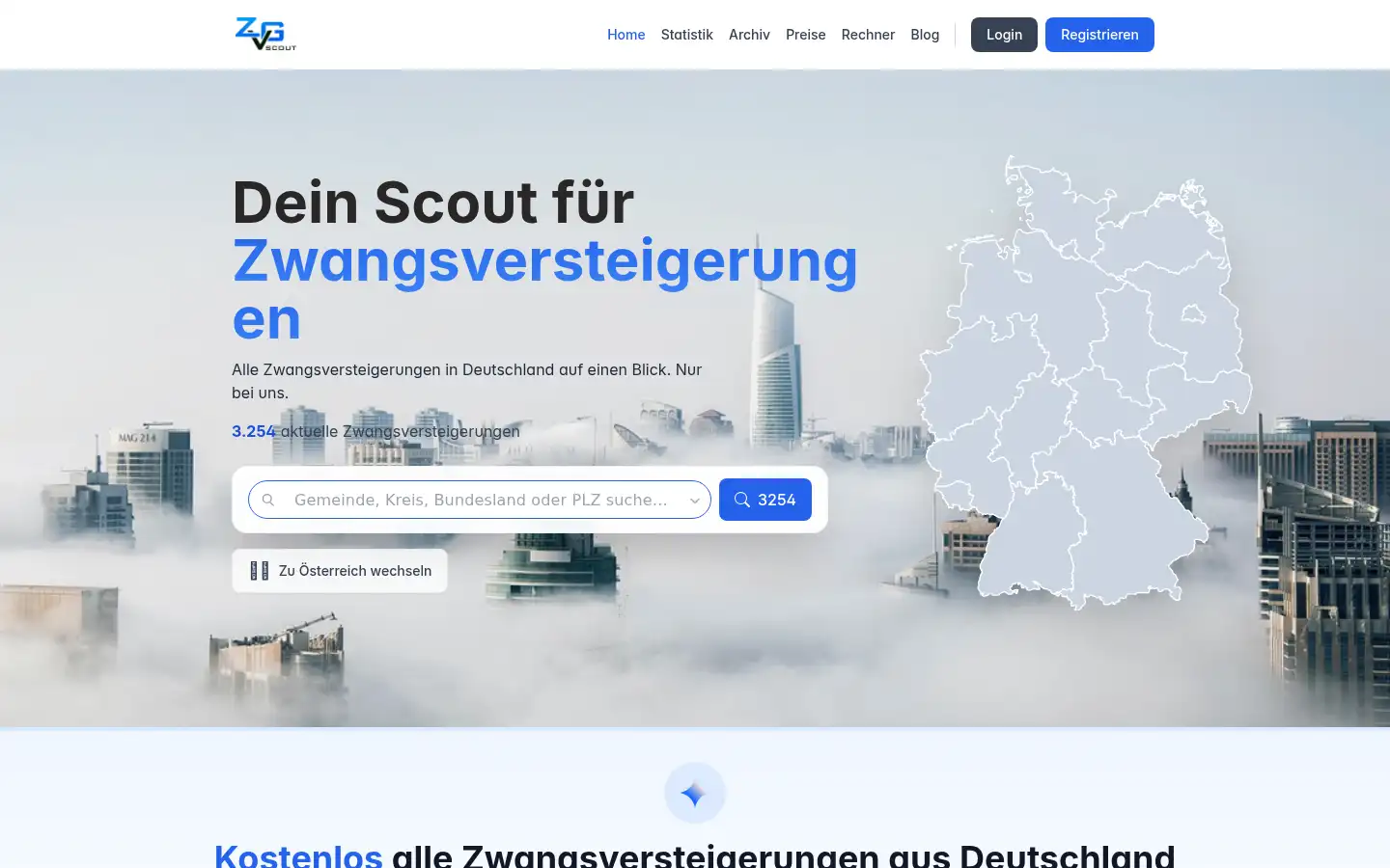Screenshot of zvgscout.com
