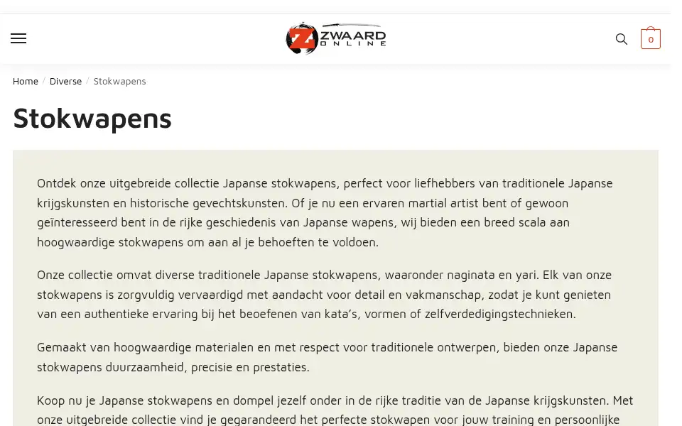 Screenshot of zwaardonline.nl