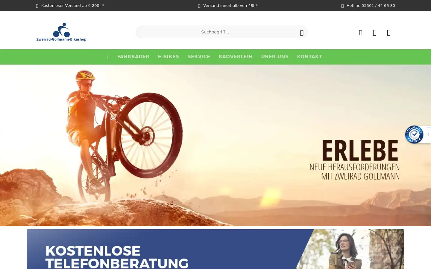 Screenshot of zweirad-gollmann.de