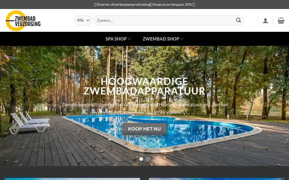 Screenshot of zwembadspa.com