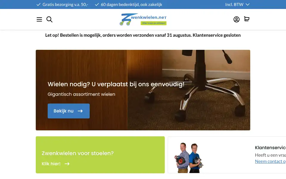 Screenshot of zwenkwielen.net