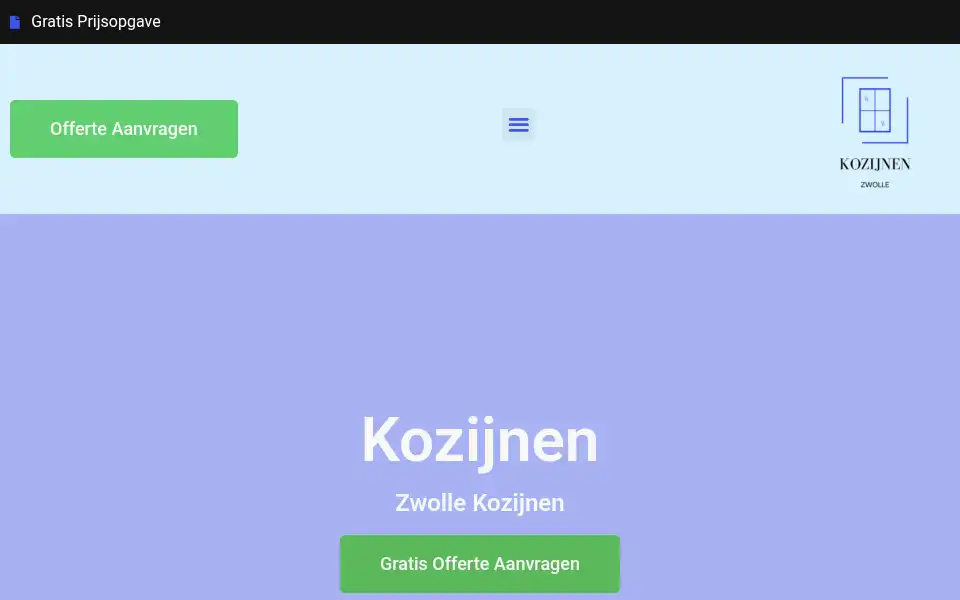 Screenshot of zwollekozijnen.com