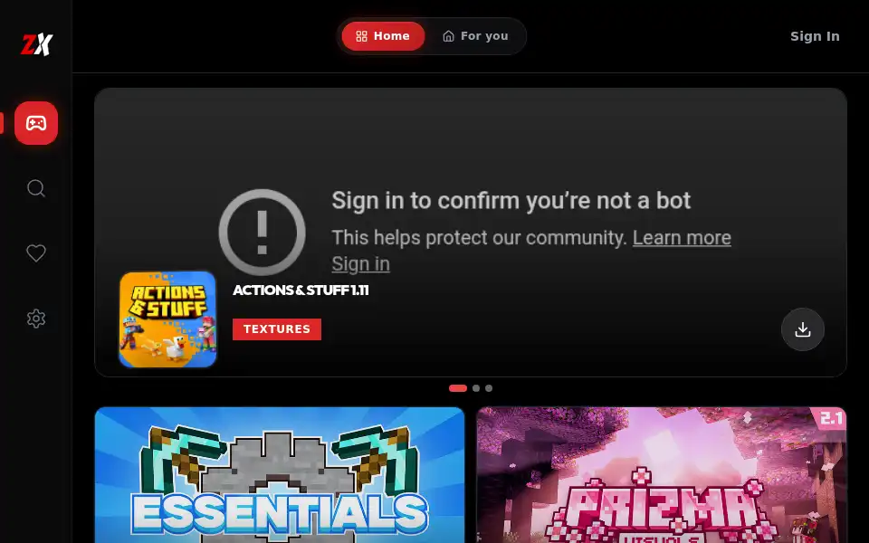 Screenshot of zxko.org