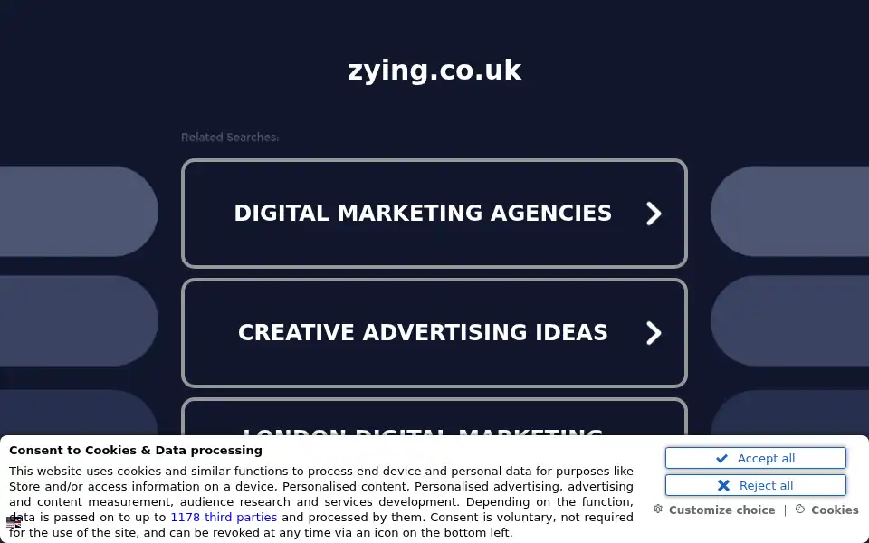 Screenshot of zying.co.uk