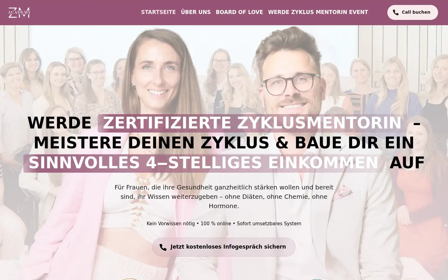 Screenshot of zyklusmastery.com