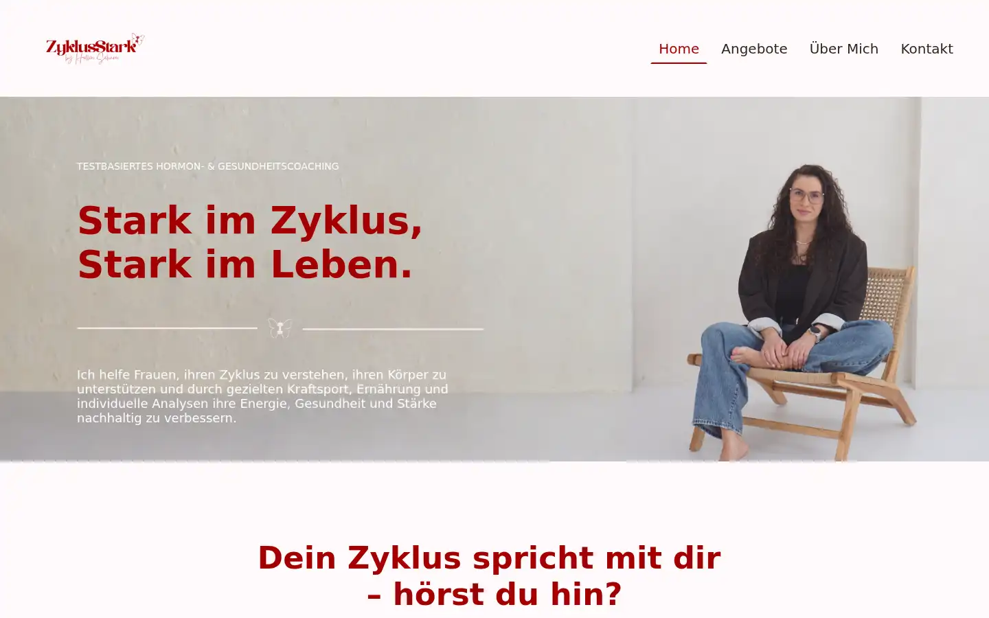 Screenshot of zyklusstark.de