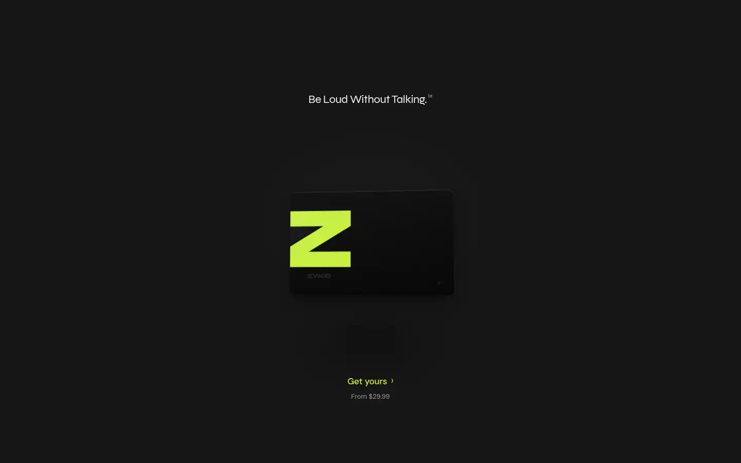 Screenshot of zykocard.com