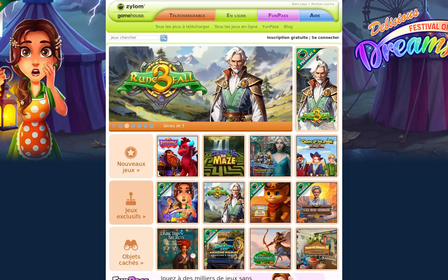Screenshot of zylom.com