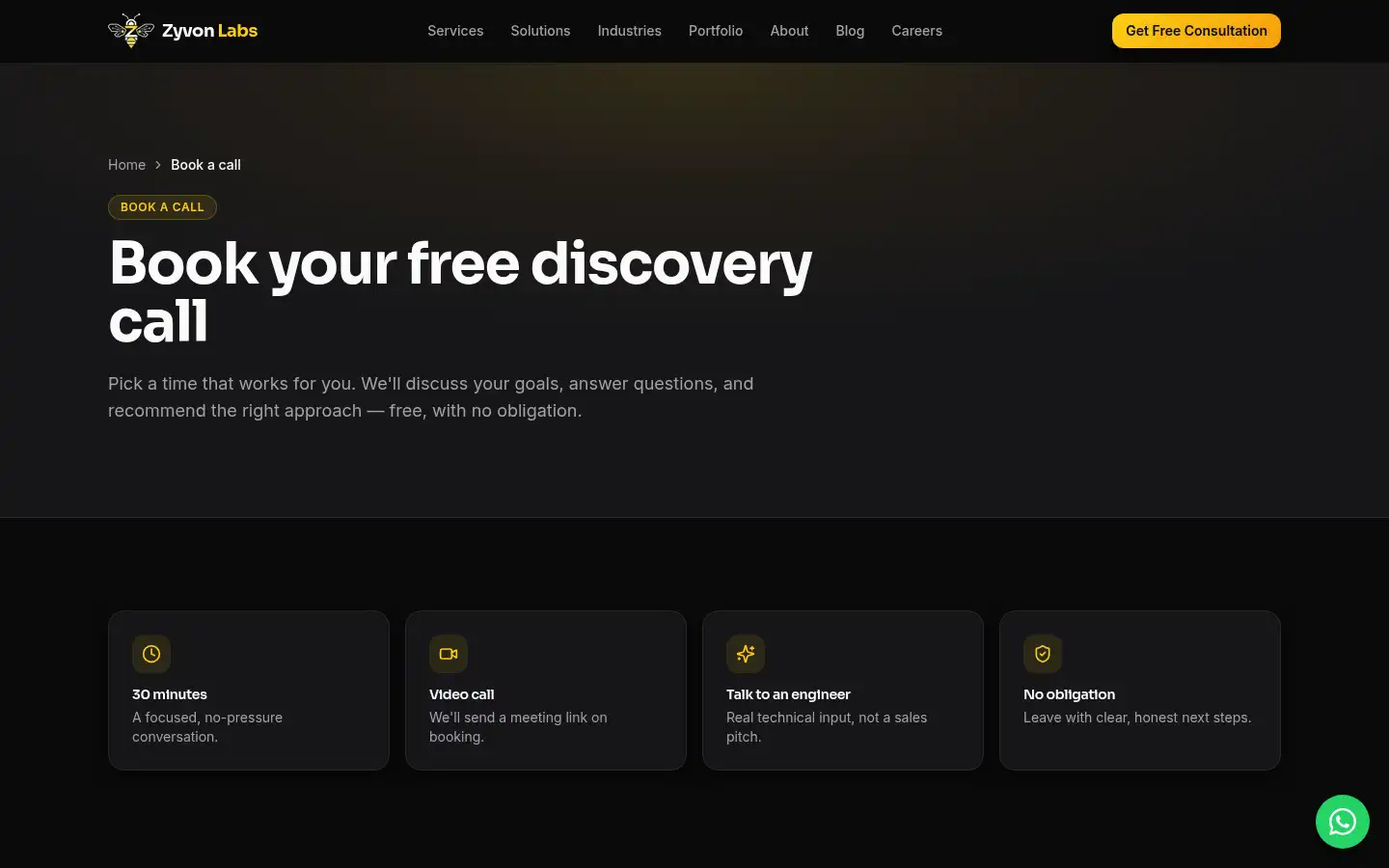 Screenshot of zyvonlabs.com
