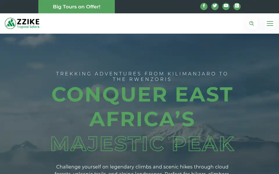 Screenshot of zziketropicalsafaris.com