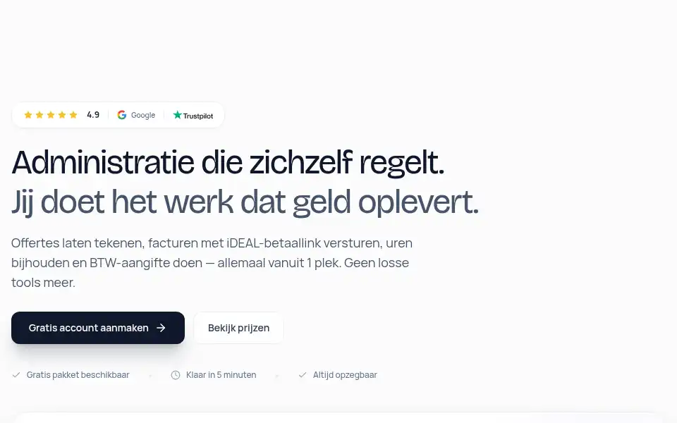 Screenshot of zzpos.nl