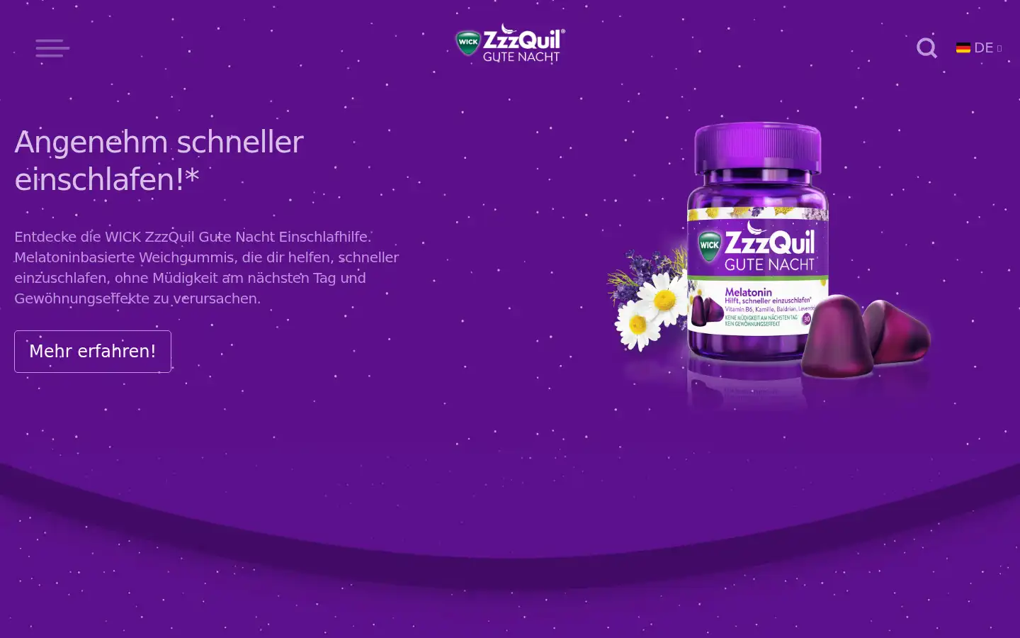 Screenshot of zzzquil.de